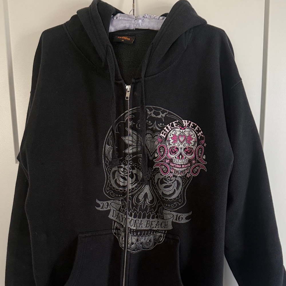 Black Hoodie with Skull Design
